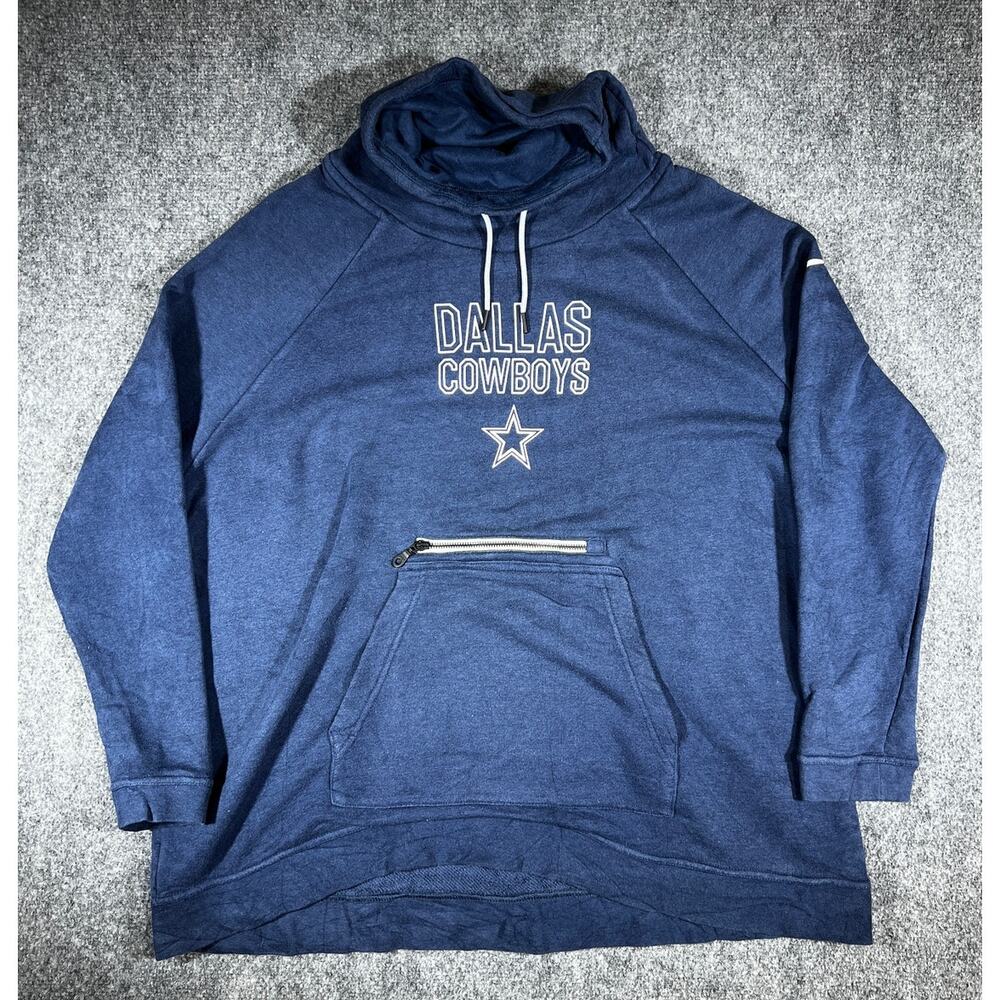 Nike Dallas Cowboys Hoodie 2XL Navy NFL Pullover Cowl Neck